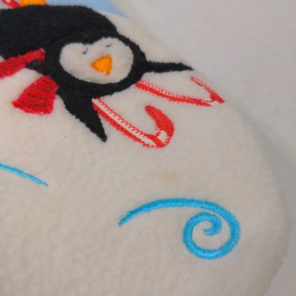 Hobby Lobby Set of 2 Penguin Christmas Stockings Blue Red Whimsical 2012 NWT